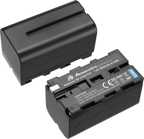 Amazon Powerextra 2 Pack Replace For Sony NP F750 Battery For