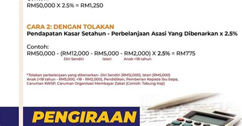 Pengiraan Zakat Pendapatan