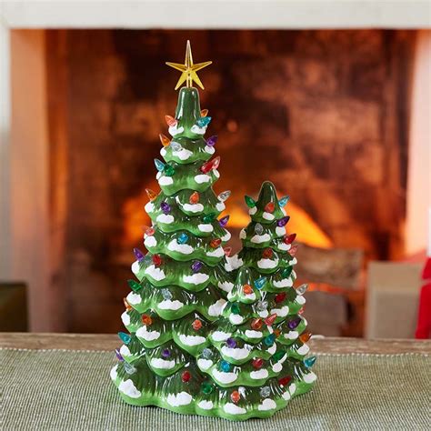 Ceramic Christmas Tree Accent Light - Cracker Barrel