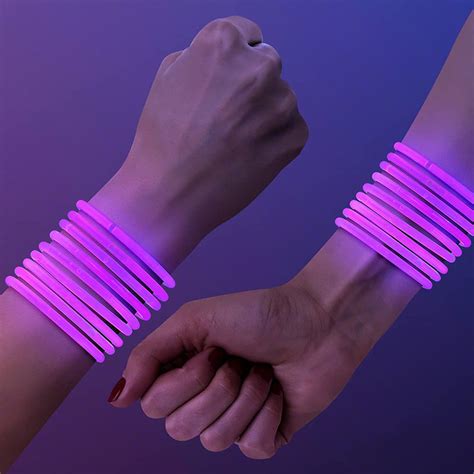 Purple Glow Stick Bracelets Glow In The Dark Store