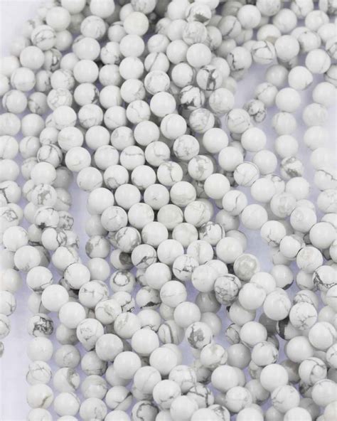 Howlite Beads Mm Round Sold Per Strand Approx Beads Auckland