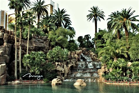 Las Vegas Mirage Hotel Waterfall Free Stock Photo - Public Domain Pictures