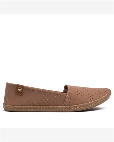 Riachuelo Sapatilha Feminina Moleca Nobuck Furos Nude