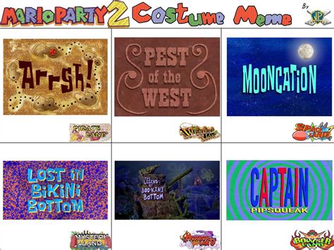 Spongebob Episodes As Mario Party 2 Boards Themes By Skinnybeans17 On