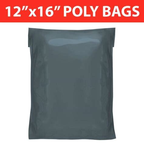 50 MAILING BAGS 12 X 16 INCH GREY STRONG POLY POSTAGE POSTAL QUALITY