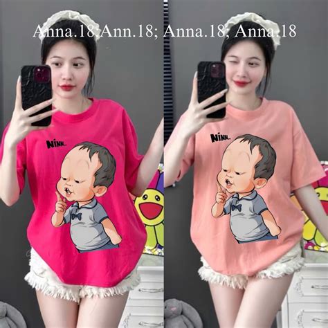 ÁO THUN FORM RỘNG IN HÌNH HOT BÉ NÍN FORM FREESIZE NAM NỮ CHẤT COTTON KHÔ Shopee Việt Nam