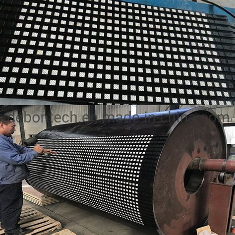 Conveyor Drum Pulley Ceramic Embedded In Rubber Lagging Sheet Strip For