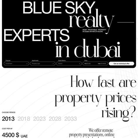 Blue Sky Realty Web Design Behance