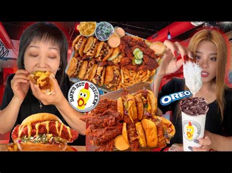 EATING SPICY Dave S Hot Chicken Challenge OREO SHAKES