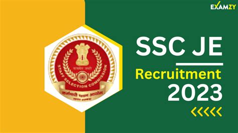 SSC JE 2023 Notification And Apply Online EXAMZY