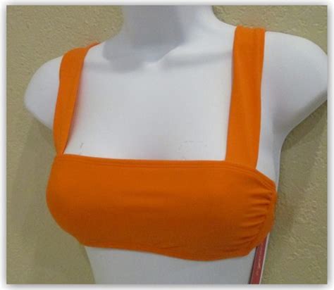 Juniors Square Neck Bralette Bikini Top Only Xhilaration Orange Xsmall D Dd Ebay Australia