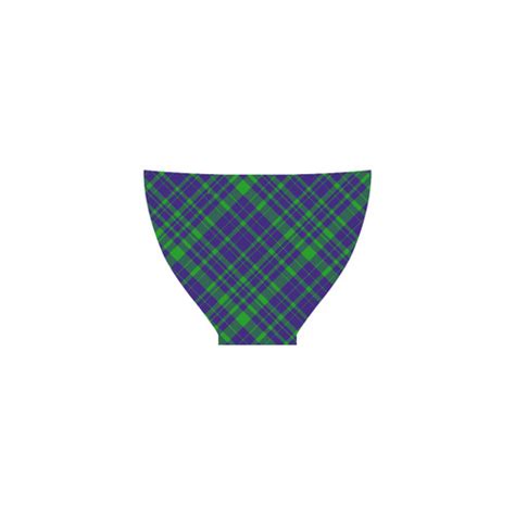 Diagonal Green Purple Plaid Modern Style Custom Bikini Swimsuit Id D