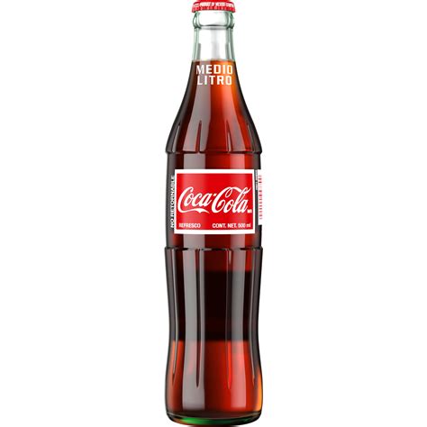 Coca Cola Cane Sugar Mexican Soda Pop 500 Ml Glass Bottle