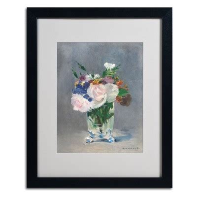 Trademark Fine Art Edouard Manet Flowers In A Crystal Vase Matted