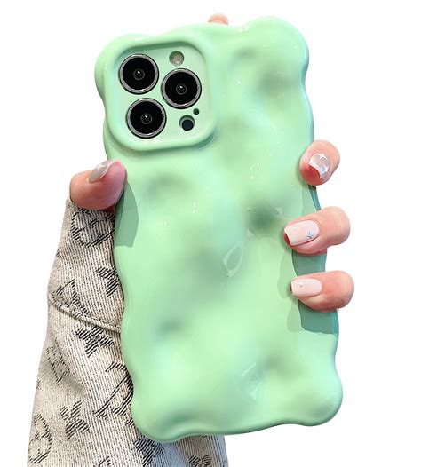 Amazon.com: UEEBAI Ripple Case for iPhone 16 Pro Max, Cute Silver Case