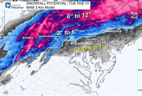 Snow Tuesday February 13: My Call And High Resolution Model Simulation ...