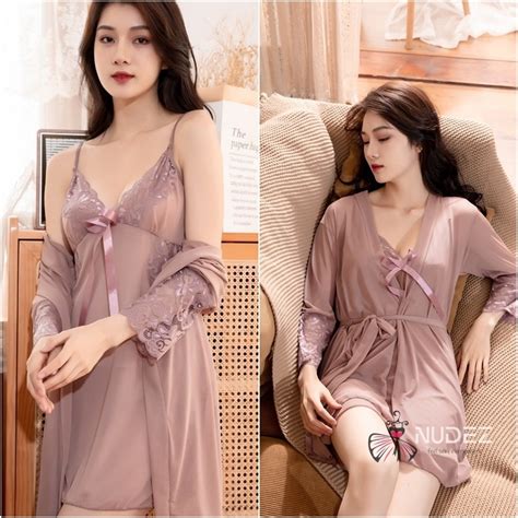 Jual Lingerie Sexy Hot Binal Transparan Premium Piyama Kimono Baju Tidur Dinas Malam Wanita