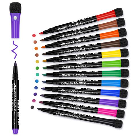 Magnetic Dry Erase Markers Fine: Erasable Whiteboard Markers Fine Point