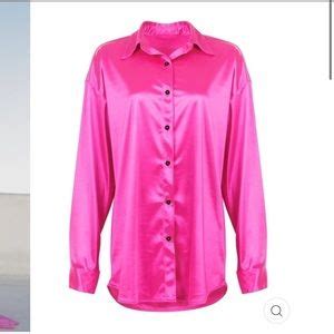 Laina Rauma Pants Jumpsuits Laina Rauma Set Small Hot Pink Satin Club Bed Top Drawstring