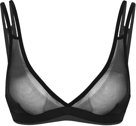 YiZYiF Damen BH Mesh Transparente Bralette Bra BHS Bikini Oberteile Trägertops Bustier Push Up