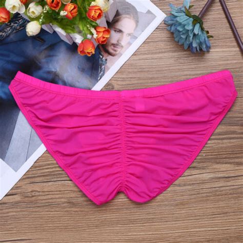 Men Mesh Sheer Lingerie Briefs T Back Underwear Mini Micro G String Thong Bikini Ebay