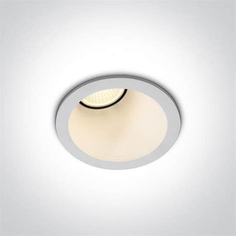 LED Spotlight White Circular Warm White LED built in 560lm 8W Die Cast ...