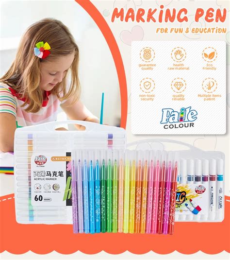 36 Color Assorted Fine Tip Washable Water Color Pen Set Pp Material