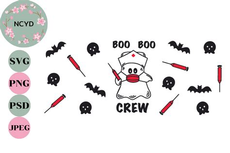 Boo Boo Crew Libbey Glass Wrap Svg Oz Graphic By Ncyd Shop