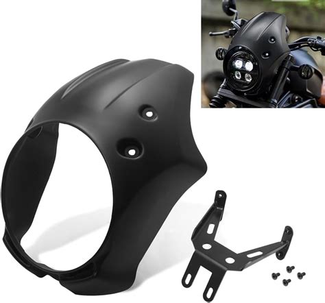 Amazon HIYOYO Motorcycle Front Headlight Fairing Cover Cowl Mask