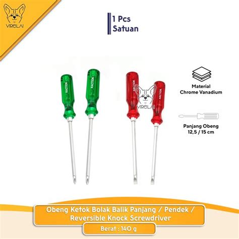 Jual Obeng Ketok Bolak Balik Panjang Pendek Reversible Knock