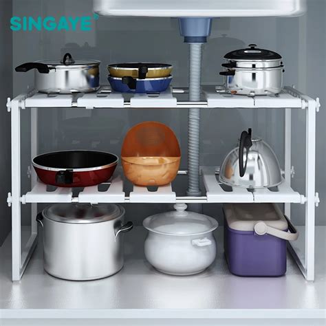 Singaye Diy Stainless Steel Multifunction Kitchen Sink Racks Shelf