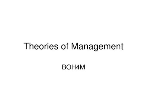 Ppt Theories Of Management Powerpoint Presentation Free Download