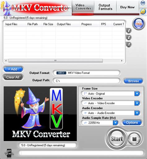 Mkv Converter Main Window Abdio Software Inc Mkv Converter Is A