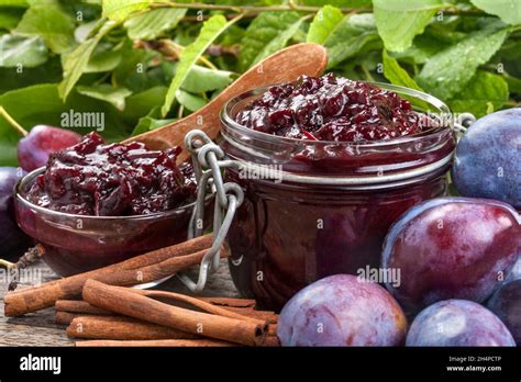 delicious fruit jam   organic fresh fruit stock photo alamy