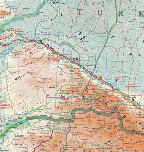 Turkmenistan Road Map Gizi
