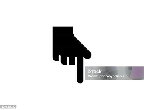 Backhand Index Pointing Down Vector Pictogram Geïsoleerde Wijsvinger