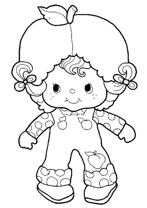 apple dumplin coloring page in black and white strawberry shortcake ...