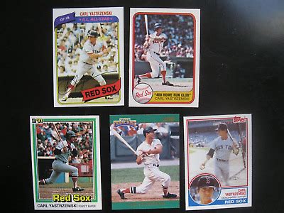 Lot Of 5 Carl Yastrzemski Baseball Cards Boston Red Sox EBay