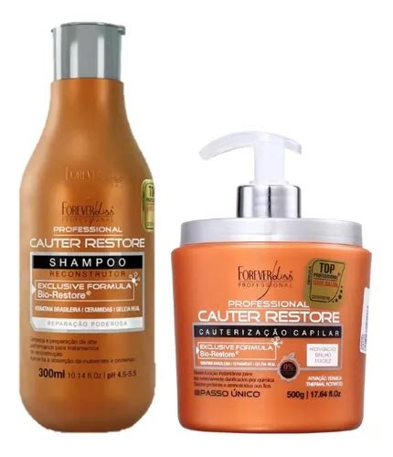 Kit Shampoo E Máscara Capilar Cauterização Forever Liss Parcelamento