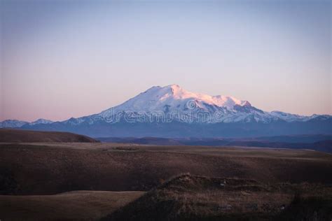 Mount Elbrus, the Highest Mountain in Russia. North Caucasus Stock ...