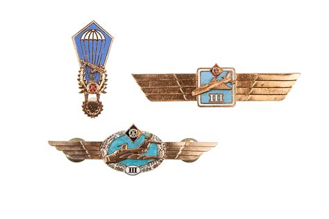 East German Pilots’ and other Flight Wings and Paratroop Insignia ...