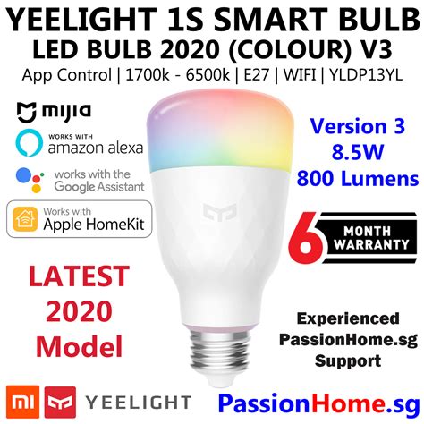 Xiaomi Yeelight 1s Smart LED E27 Light Bulb (Colour) – 2020 Latest ...