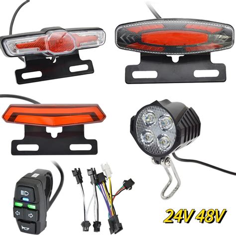 E Bike Vorderrad Bremse R Cklicht Set 24V 48V Fahrrad Tr Ger Lampe Mit