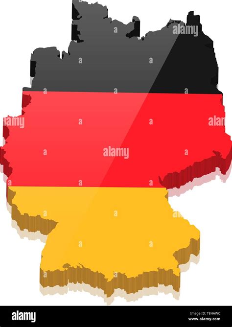 D Germany Country Map Stock Vector Images Alamy