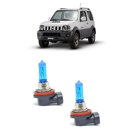 Par Lampada Super Branca Farol De Milha Jimny 2009 2010 2011 2012 2013