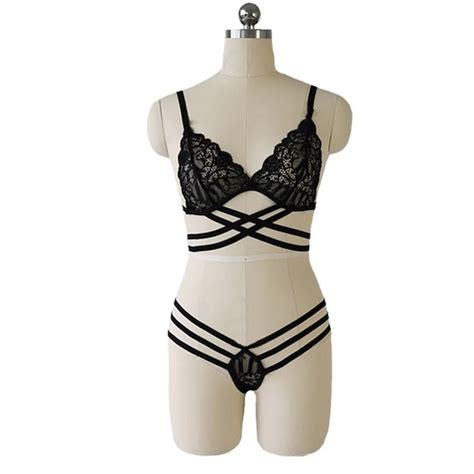 Intimates Sleepwear Sexy Strappy Floral Lace Lingerie Set Poshmark