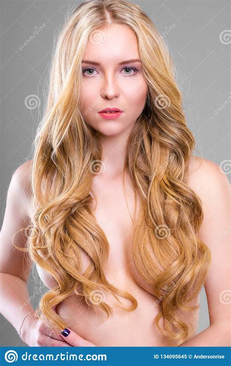 Close Up Blonde Woman Stock Image Image Of Body Calm