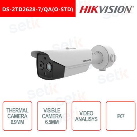 DS 2TD2628 7 QA IP PoE Hikvision Thermal Bullet Camera Double Optics