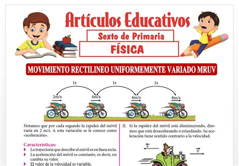 Movimiento Rectil Neo Uniforme Para Sexto Grado De Primaria Observa