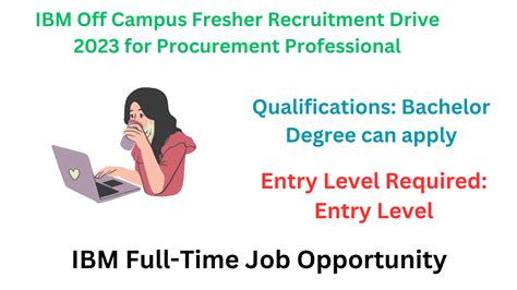 Ibm Off Campus Fresher Recruitment Drive For Procurement